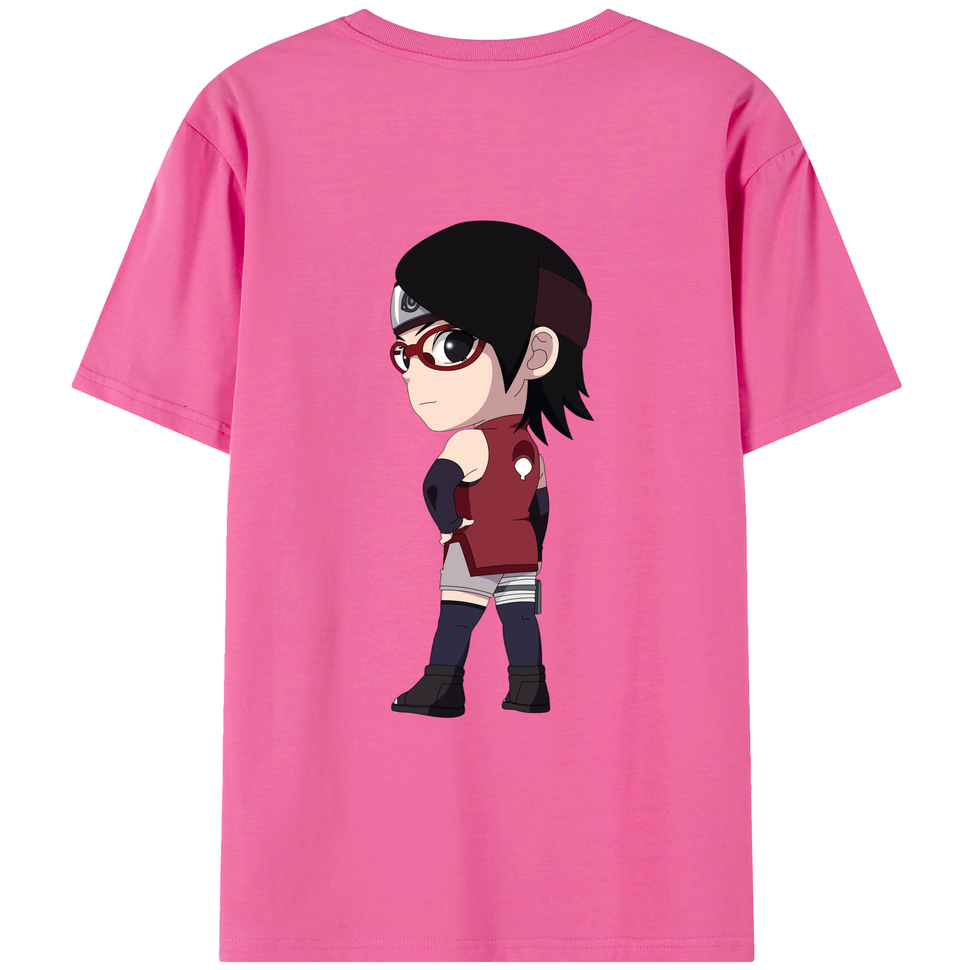 （画像用） NARUTO -ナルト- うちは サラダ Uchiha Sarada レディース半袖Tシャツ(バックプリント)